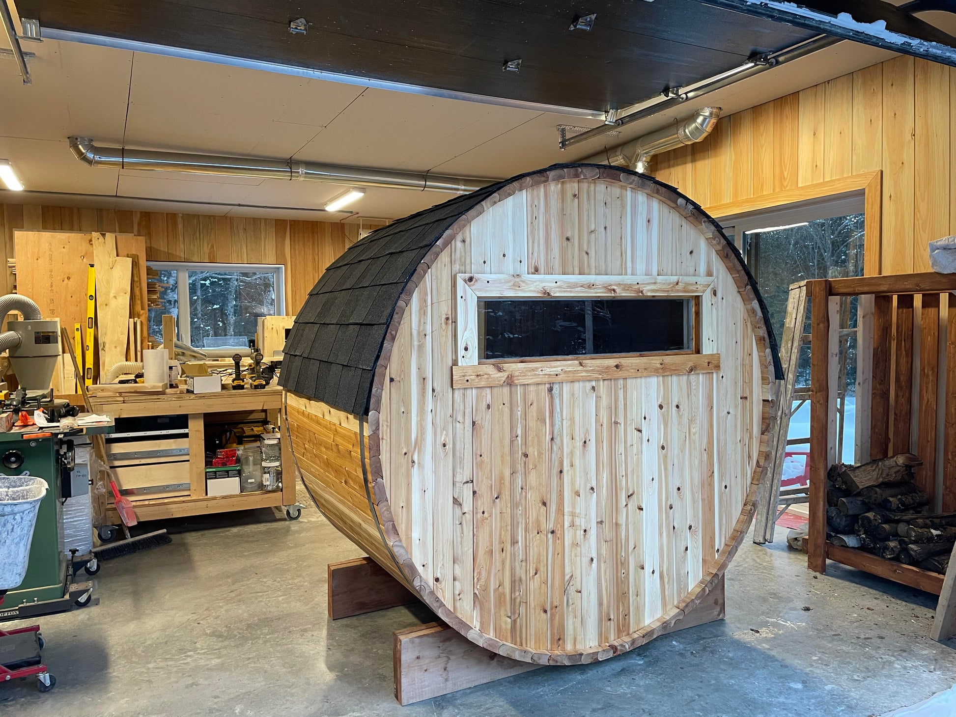 Sauna Baril 2 places (6'x4') avec fenêtre Rectangle image 4